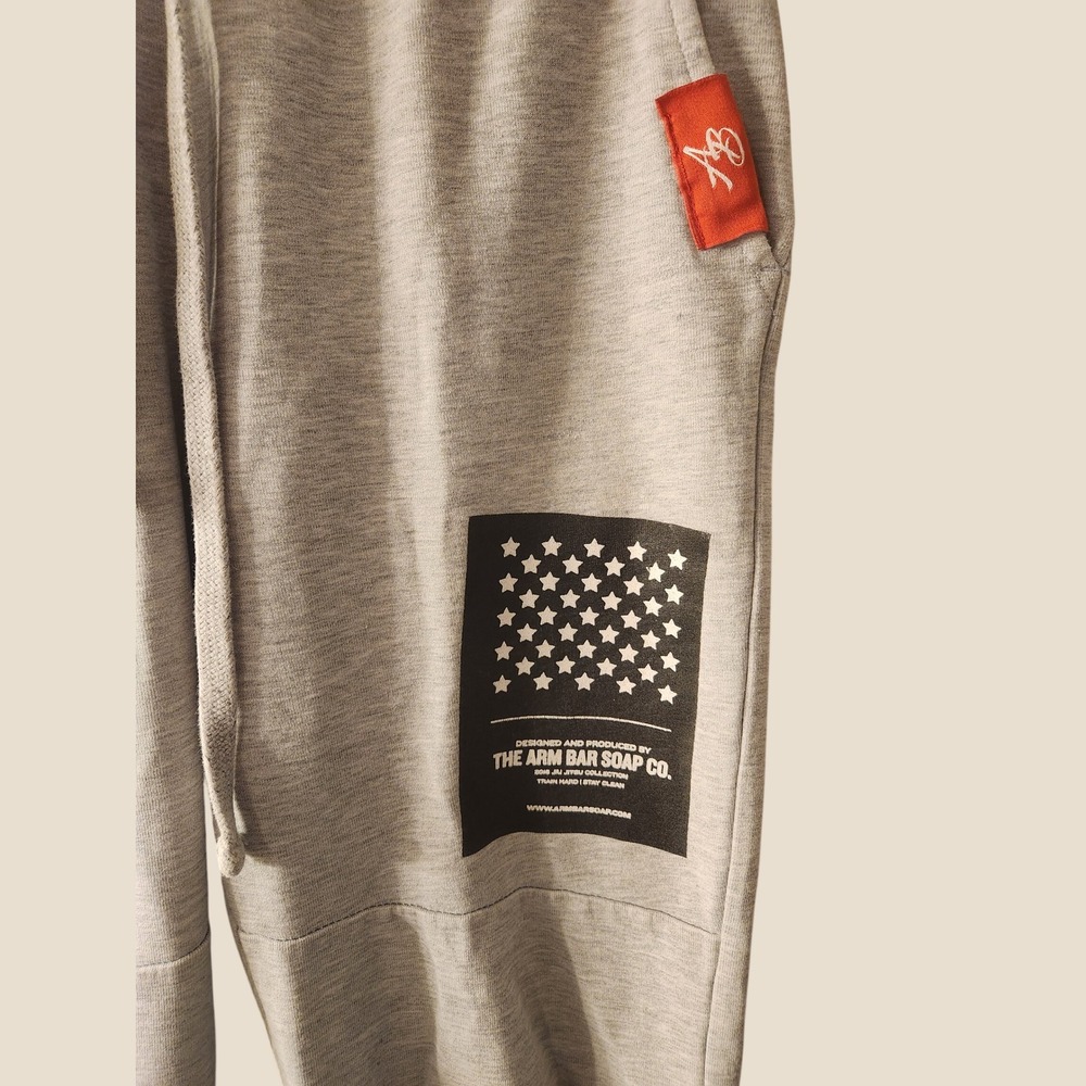 The Arm Bar Soap Co City Lab Gray Joggers Jiu Jitsu Training Sweatpants Small